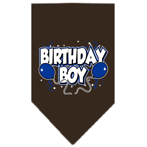 Birthday Boy Screen Print Bandana Cocoa Small